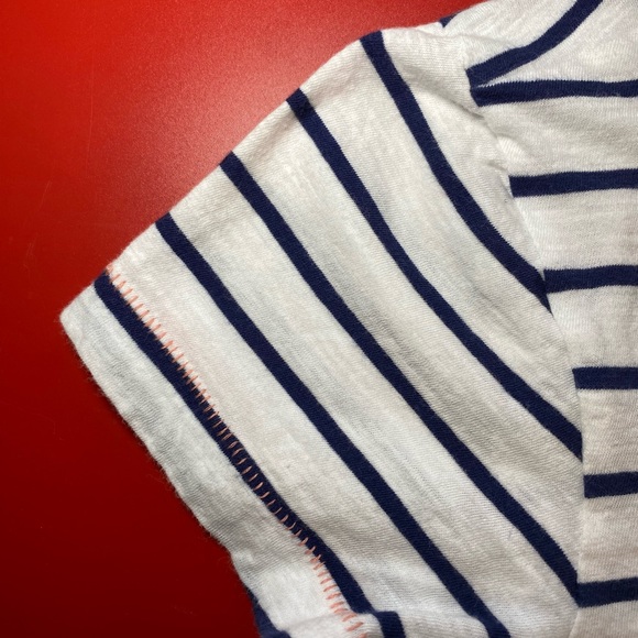 Vineyard Vines Women’s Med Short Sleeve Black Striped Surftee Tee Shirt - Picture 5 of 7